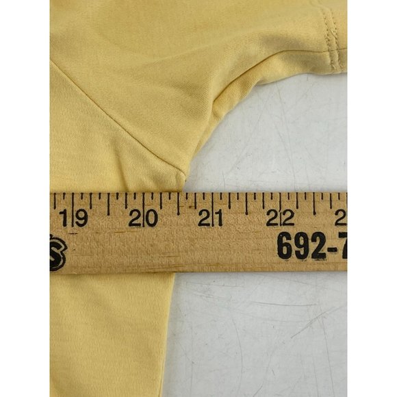 Perry Ellis Women's Short Sleeve Yellow Polo Collared Golf Shirt Top Size Med - Picture 5 of 7